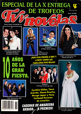 LUCEOR REVISTA TVYNOVELAS PREMISO 1992